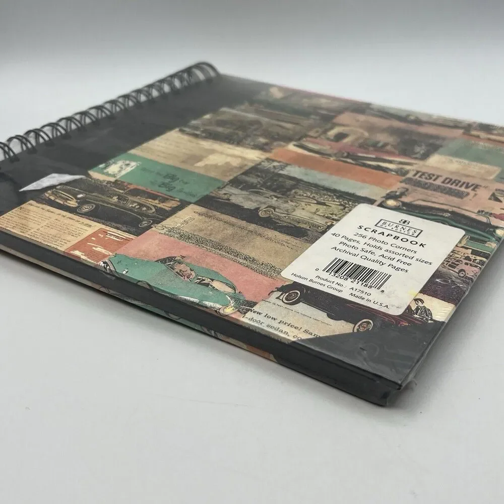 Retro Vintage Classic Cars Scrapbook Photo Album 40 Pages Burnes of Boston 50s